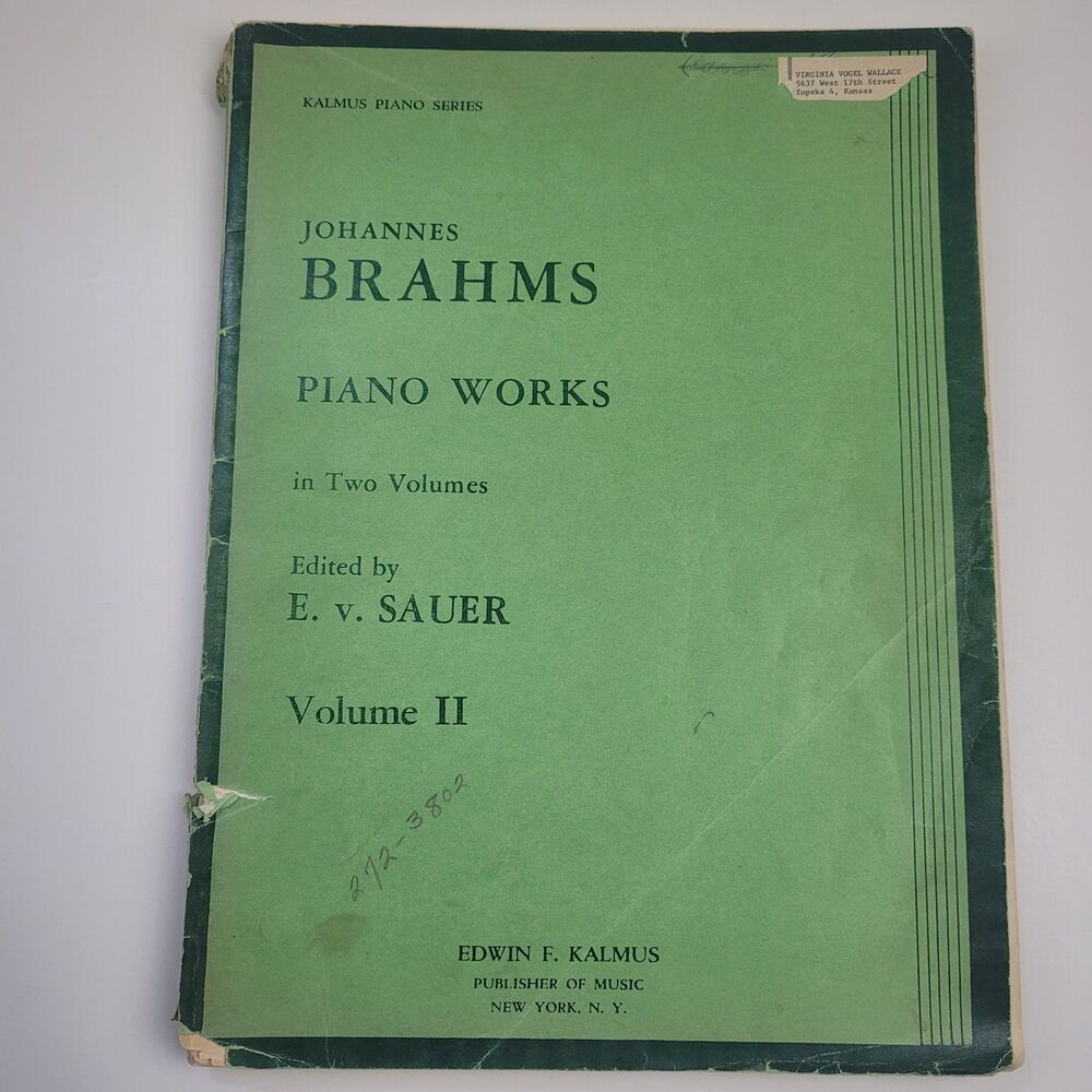 PIANO WORKS VOLUME II / Edited by E.v. SAUER Sheet music – January 1, 1960 #SM2